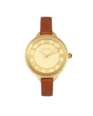 Bertha Madison Sunray wijzerplaat lederen band horloge