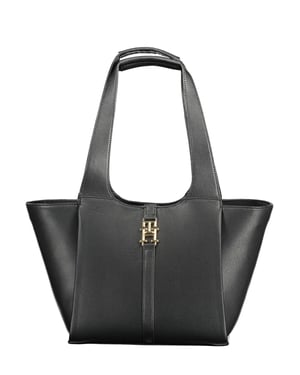Tommy Hilfiger Dames Zwarte Polyurethaan Handtas