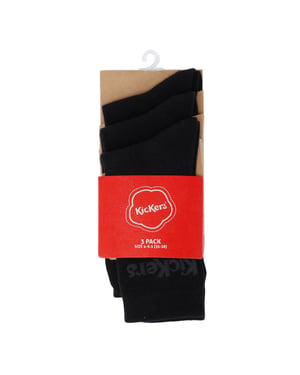 Kickers 3 PK zwarte sokken