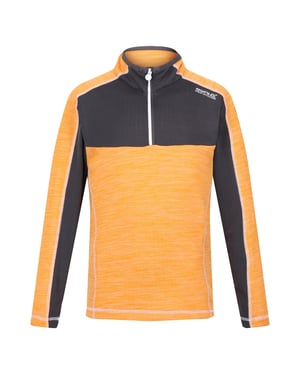 Regatta Kinderen/Kinderen Hewley Recycled Half Zip Fleece Top (Abrikoosplet/Grijs)