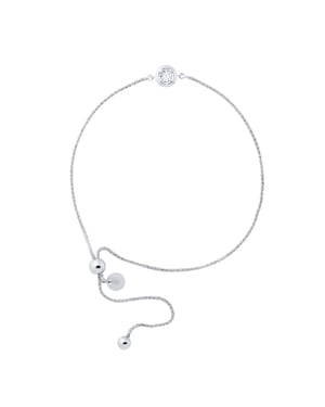 Diamantarmband Solitaire 0,02 0,50 Cts Cts Illusion Vitguld