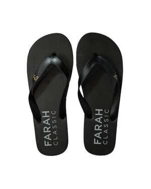 Men's Farah Shore Flip Flop Beach Shoe in Black