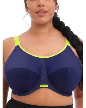 Energise Full Cup Side Support Sports Bra - Navy