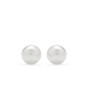 Luxent Sterling Zilver 925 Oorbellen met Witte Parel Afgewerkt in 18K Geel Goud - Danlug