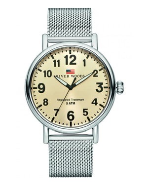 River Woods Sacramento herenhorloge Zilverkleurig RW420018