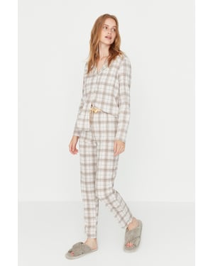 Trendyol Vrouwen  Kraag Pyjama Set 2 pak