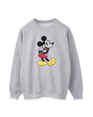 Disney Dames/Dames Klassiek Mickey Mouse Sweatshirt (Heide Grijs)