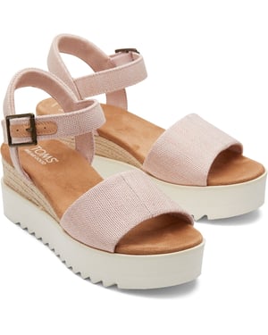 TOMS Diana Nylon Women's Ballet Pink Wedges