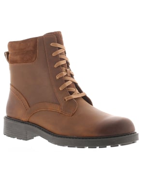 Clarks Womens Ankle Boots Discover Effortless Leather Zip brown
