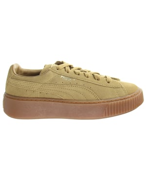 Pums Suede Platform SD PS Kids Gold Trainers