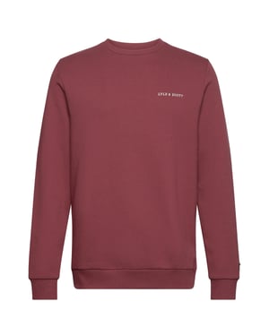 Lyle & Scott geborduurd logo Fletcher bordeauxrood sweatshirt