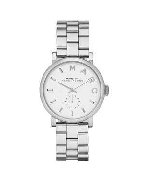Marc Jacobs MBM3242 Baker zilver dameshorloge