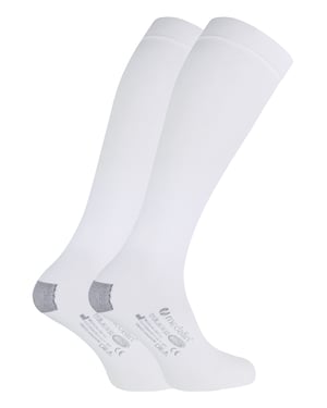 Set van 2 anti-emboliekousen onder de knie - Wit