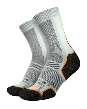 1000 Mile - 2 Pack Mens Trek Repreve Single Layer Hiking Socks - Black / Neon