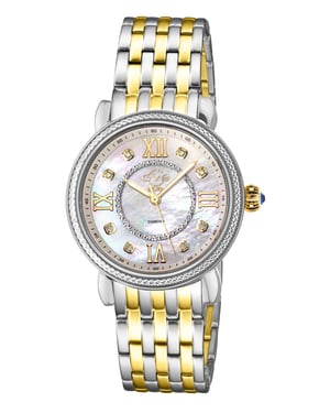 GV2 Womens Marsala 9864B Swiss Quartz Diamond Two-Tone Stainless Steel Watch