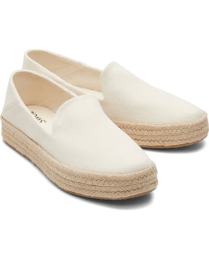TOMS Carolina 100% Katoen Dames Espadrilles Naturel