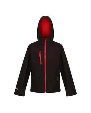Regatta Kinder/Kids Ablaze 3 Layer Soft Shell Jas (Zwart/Klassiek Rood)