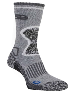 2 Pairs Ladies Cushioned Wool Blend Hiking Socks with Arch Support