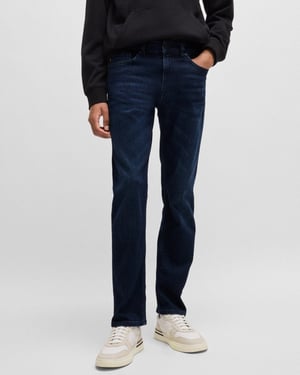BOSS Orange DELAWARE BO Mannen Slim Fit Comfort-Stretch Donkerblauwe Jeans NOS