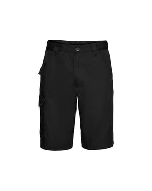 Russell Heren Polycotton Werkshorts (Zwart)