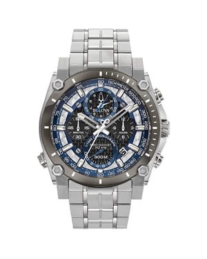 Bulova Precisionist / Champlain Heren Silver Watch 98B316