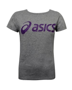 Asics Logo Dames Grijs T-Shirt