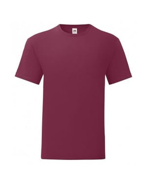 Fruit of the Loom Iconisch T-shirt voor heren (set van 5) (Bourgondië)