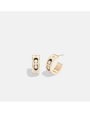 Kissing C Small Enamel Huggie Earrings
