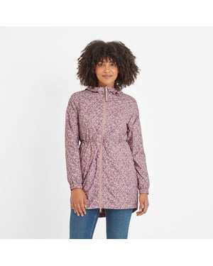 Kilnsey Womens Waterproof Jacket - Dusky Rose Brushstroke Print