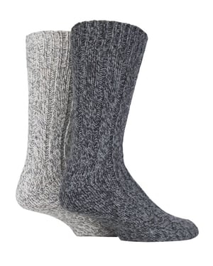 2 Pairs Mens Ladies Thick Heavy Winter Warm Wool Hiking Boot Socks