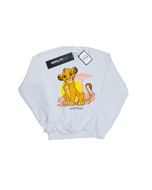 Disney Meisjes The Lion King Simba Pastel Sweatshirt (Wit)