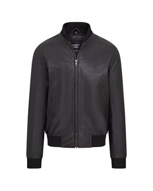 Mens Soft Leather MA-1 Varsity Bomber Jacket