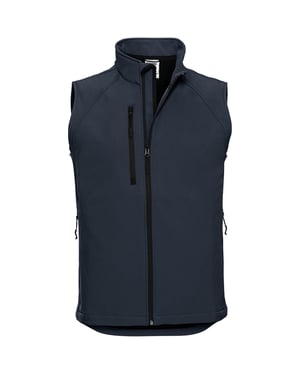 Russell Mens 3 Layer Soft Shell Gilet Jacket (French Navy)