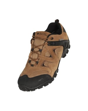 Mountain Warehouse Mens Curlews vattentäta mockaskor för vandring (mörk beige)