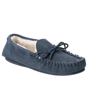 Hush Puppies Womens/Ladies Allie Slip On Leather Slipper (Navy)