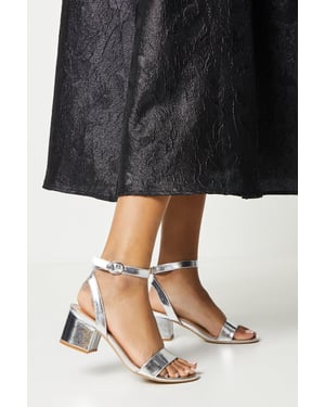 Tommi Barely There Mid Block Heel Sandals