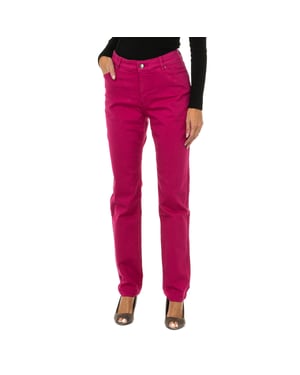 Lange stretch denim damesbroek 6Y5J18-5D3IZ