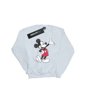 Disney Heren Traditioneel Golf Mickey Mouse Sweatshirt (Wit)