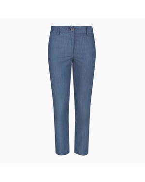 Blå bomullsbyxor i denimstil