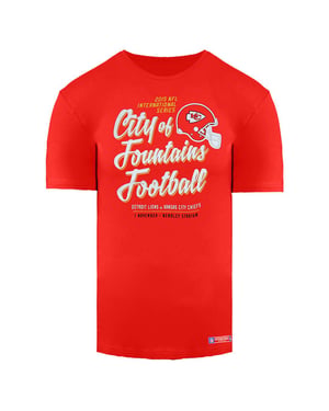 NFL Team Apparel Short Sleeve Crew Neck Red Juniors T-Shirt MKC2072RE