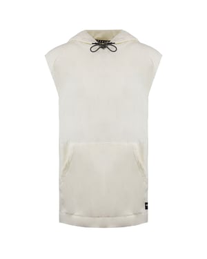 Supra Logo Mouwloze Pullover Crème Heren Katoenen Hoodie 102171 036
