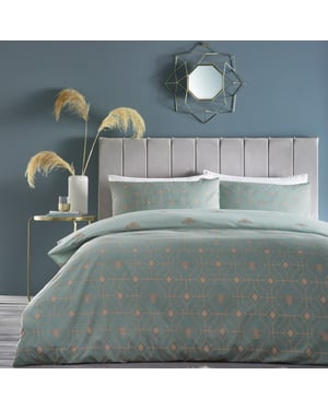 Bee Deco Geometric Duvet Cover Set