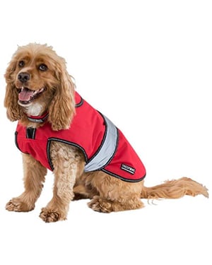 Trespass Duke Väderbeständig hundjacka med löstagbar innerfleece (Röd)
