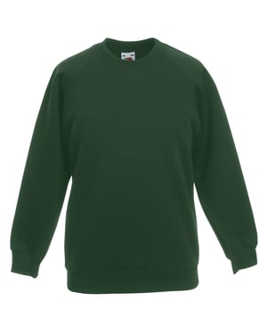 Fruit of the Loom Kinder Unisex Trui Met Raglan Mouwen (2 stuks) (Bottle Groen)