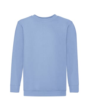 Fruit Of The Loom Childrens Unisex Set In Sleeve Sweatshirt (Hemel Blauw)