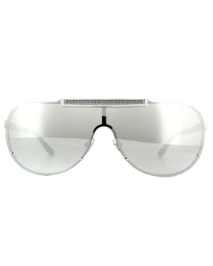Versace Sunglasses VE2140 10006G Silver Light Grey Silver Mirror