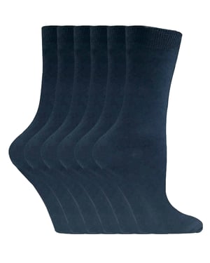Sock Snob - 6 par enfärgade bomullsstrumpor för damer