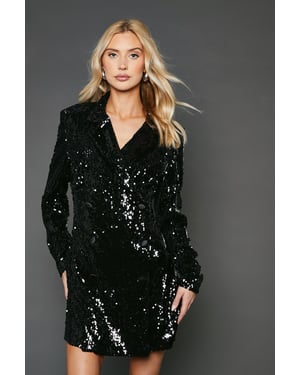 Sequin Blazer Dress