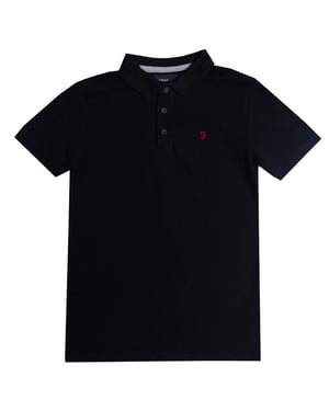 Boy's Farah Junior Bugsworth Polo Shirt in Black