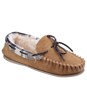 Cotswold Kilkenny Sammets Tofflor I Beige För Kvinnor